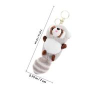 WHAMVOX Cute Plush Raccoon Keychain Animal Pendant with Sturdy Ring for Bag Purse Backpack Charm Mini Soft Stuffed Hanging Ornament Raccoon and Party Favors Accessory