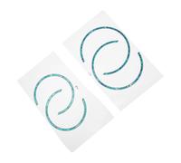 WHAMVOX Delicate 4Pcs Guitar Inlay Sticker Set for 38-41 Inch Classic Acoustic Guitars, Easy to Remove Sound Hole Rosette Decals Curved Strips, Mini Appearance Parts Decoration