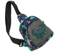 WHAMVOX Dinosaur Chest Bag and Comfortable Feel with Smooth Zipper Blue Nylon Cross Body Shoulder Bag for Boy Girl Back to School Decor and Party Use
