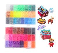 WHAMVOX DIY Fuse Beads Kit Colors Sticky Beads for Jigsaw Puzzle Crafts Holiday Decorations Christmas Party Art Gift for Boys