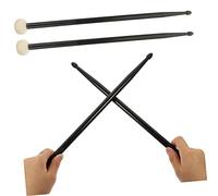WHAMVOX Double-end Drum Sticks Lightweight Nylon Percussion Mallets for Jazz Drum Portable Musical Instrument Accessories with Felt Heads for Band and Orchestra