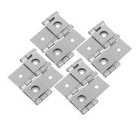 WHAMVOX Double Swing Hinges and Firm Secure Fit with Dual-Action Function Hole Distance 25mm 4pcs Iron Door Hinges Silver Finish Hole Diameter 4.3mm Suitable for Furniture and Screens