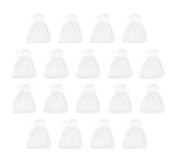 WHAMVOX Drawstring Bags Easy to Open and Close 50pcs Gauze White Prevents Small Items from Falling for Jewelry Storage and Candy Packaging for Birthday Party and Shower Favors