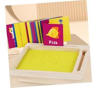 WHAMVOX Early Learning Sand Tray for Preschoolers Fine Motor Skill Development Educational Sand Board for Writing and Sensory Play Montessori DIY Creative Art Paper Design