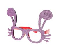 WHAMVOX Easter Bunny Glasses with Glitter Rabbit Ears, Non-Woven Fabric Party Eyewear for Festival and Costume Events
