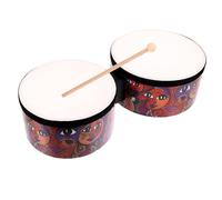WHAMVOX Educational Bongos Drum Wear Resistant Percussion Instruments Portable Beginner Hand Drums for Childrens Music Learning and Motor Skill Development Indoor Outdoor Use