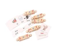 WHAMVOX Educational English Letters Block Puzzle for Letter Spelling Cube with Cards Enhances Color Recognition Hand-eye Coordination and Imaginative Play Birthday Early Learning