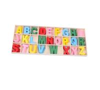 WHAMVOX Educational Wooden Alphabet Letters for Smooth Polished DIY Learning for Spelling Creativity and Memory Development Portable Montessori Educational Plaything for Home and