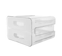 WHAMVOX Egg Storage Container Plastic Reusable Sliding Carton Drawer Organizer for Fresh Eggs in Kitchen Fridge Shelf Lid