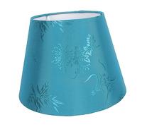 WHAMVOX Embroidered Jacquard Lamp Shade Peacock Blue Table Lamp Cover Soft Light Diffuser Eye Protection Fabric Bedside Decor Socket Compatible