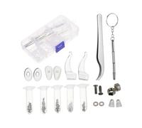 WHAMVOX Eyeglass Repair Kit with Stainless Steel Screws Nose Pads Tweezer and Screwdriver for Glasses Sunglasses Watch Jewelry Maintenance and Convenient Storage
