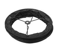 WHAMVOX Foldable Japanese Style Black Paper Floor Lamp Shade, 35-inch Tall Round Cylinder Replacement for Column and Tower Floor Lamps, Pleated Paper Lantern Cover for Living Room