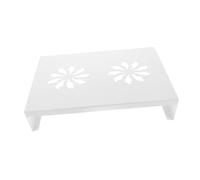 WHAMVOX Gas Stove Rack for Efficient Cooking Compact Grate Organizer Versatile White Pot Shelf for Kitchen Fit for Various Stove Types Elevate Your Cookware Modern Design