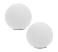 WHAMVOX Glass Globe Lamp Shades 2Pcs 60Mm Frosted Spherical Milky White G9 Threaded Replacement for Chandelier and Ceiling Fan Lights
