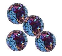 WHAMVOX Glass Sphere Orbs Set 4pcs for Wedding and Anniversary Table Centerpiece, Modern Style Decorative Vase Balls