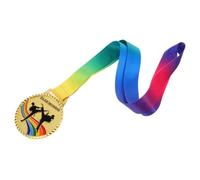 WHAMVOX Gold Zinc Alloy Taekwondo Medal for First Place Prizes Sports Award for Competitions Training School Events Elegant Martial Arts Honor Medal with Taekwondo
