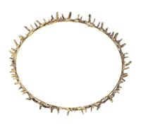 WHAMVOX Golden Metal Thorny Party Crown Headband for Women with Exquisite Design and Versatile Usage, for Weddings and Ceremonies, Sturdy for Longterm Use