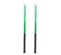 WHAMVOX Green Felt Head Aluminum Alloy Drumsticks Percussion Sticks for Marching Drums Drumsticks for Students Music Instrument Accessories