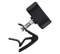 WHAMVOX Guitar Phone Holder Mount with Music Display Capo Clip for Acoustic Electric Bass Ukulele Portable Guitar Capo Phone Stand for Musicians Practice and Accurate Tuning