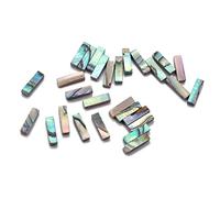 WHAMVOX Guitar Purfling Strip Replacement Binding Inlay Abalone Shell 10pcs 12x1.5x1.2mm for Guitar Repair and Making, Suitable for Banjo and Mandolin