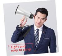 WHAMVOX Handheld Bullhorn Megaphone Second Recording for Clear Loud Cheering and Announcements Portable Silver Speaker for Sports Events Security and Emergency Use