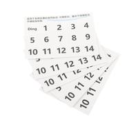 WHAMVOX Handpan Drum Scale Labels 5Pcs White Number Stickers for Beginners, Percussion Note Decals for Music Training and Tongue Drum Learning Aid