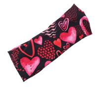 WHAMVOX Heart Print Non-slip Elastic Cloth Sweatband Workout Headband for Men and Boys with Romantic Heart Pattern Black Sports Hair Band Versatile Use for Running and Sports Activities