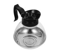 WHAMVOX High-Temperature Resistant Coffee Carafe with Stainless Steel Bottom Heat-Resistant Transparent Body Drip Machine Compatible Dustproof Lid Quick Heating for Induction Cooktops