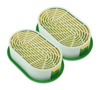 WHAMVOX Hydroponic Cat Grass Planter 2pcs, Reusable Plastic Soilless Growing Tray for Indoor Home Catnip Cultivation Year-Round for Cats