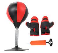 WHAMVOX Inflatable Desktop Boxing Ball for Gloves and Manual Pump Stress Relief Punching for Indoor Exercise and Easy to Install for Home Office Use Random Color