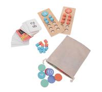 WHAMVOX Interactive Wooden Abacus Counting for Colorful Preschool Math Manipulatives for Addition Subtraction Learning Portable Educational Tool for Classroom and Home Use