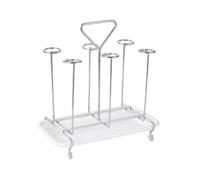 WHAMVOX Iron Mug Stand Holder with Stable Square Base for Kitchen Countertop and Cabinet Fast Draining Cup Hanging Organizer for Glasses Mugs Bottles Drying and Display Stylish Home