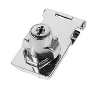 WHAMVOX Keyed Hasp Lock for Cabinets and Drawers Sturdy Security Hasp Latch with Key Easy Installation Multipurpose Lock for Household Furniture Protection and Theft Prevention
