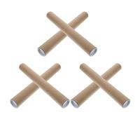 WHAMVOX Kraft Paper Mailing Tubes Easy to Use with Plastic Caps 6pcs Multifunctional Storage Tubes Simple and Elegant Appearance for Artwork , Fishing Rods , and Posters for Personal Use
