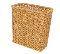 WHAMVOX Large Imitation Rattan Woven Trash Can for Bedroom and Kitchen Spacious Plastic Farmhouse Wastebasket with Compost Storage Lightweight Organizer for Home Office
