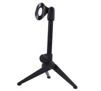 WHAMVOX Liftable Triangle Desktop Microphone Stand Plastic Shelf Adjustable Height Microphone Rack for Computer Ktv Broadcasting Black