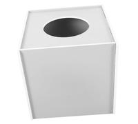 WHAMVOX Lottery Box Raffle Ticket Container White Cubic Donation Storage Case for Party Company Annual Meeting Voting and Game Gathering