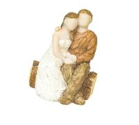 WHAMVOX Lovely Resin Couple Embracing Figurine Cake Topper Decoration for Valentines Day with Fine Workmanship for DIY Baking and Desk Decoration