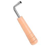 WHAMVOX Lyre Harp Tuning Bar L Shape Wooden Handle and Metal String Instrument Tuning Lever with Compact Design for Autoharp Easy Maneuverability in Khaki