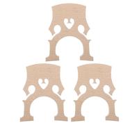 WHAMVOX Maple Cello Bridge 3Pcs Full Size 4/4 Wooden Replacement for Cello String Instruments and Student Use
