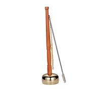 WHAMVOX Meditation Buddhist Yin Qing Bells Buddhist Yibetan Bell Musical Instrument Buddhist Instrument Buddhism Bell Hand Musical Instrument Rattle Vintage Wood