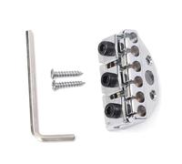 WHAMVOX Metal Guitar String Locking Nut Kit with Screws and Wrench Anti-corrosive Tremolo Replacement for Electric Guitar Bridge Secure Lock Nut for Floyd Tremolo System Silver