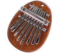 WHAMVOX Mini Wooden Kalimba Thumb Piano with 8 Keys and Hanging Rope, Portable Compact Design Musical Toy for Boys and Girls and Adults, Pure Tone Finger Thumb Piano for Stage Performance