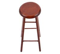 WHAMVOX Miniature Dollhouse Wooden Stool Round High Bar Counter Chair for Kitchen Living Decor Doll House Accessories Furniture