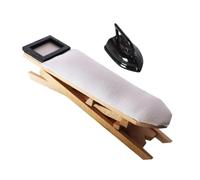 WHAMVOX Miniature Ironing Table and Iron Set for Dollhouse, Mini Furniture, Black 2pcs Mini House Clothes Ironing Board Decor for Doll Accessories