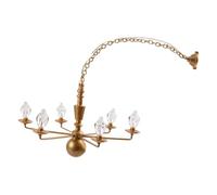 WHAMVOX Miniature Luminous Hanging Lamp Warm Yellow Light for Sand Table Building DIY Materials Dollhouse Ceiling Chandelier Decorative Light for Model Scenes and Doll Accessories