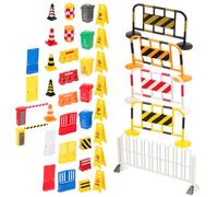 WHAMVOX Miniature Traffic Signs Educational for Learning Traffic Cognition Plastic Material Realistic Colors for Boys