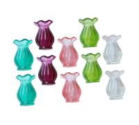 WHAMVOX Miniature Vase Set 10pcs Resin Miniatures for Home Decor Tiny Dollhouse Planters Countertop Ornament Modern Living Room Display