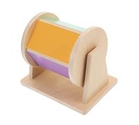 WHAMVOX Montessori Wooden Spinning Drum for Boy Girl Educational Sensory for Early Development Fine Motor Skills Color Sound Recognition Cognitive Learning