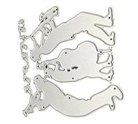 WHAMVOX Music Notes Metal Cutting Die Set for Scrapbooking Card Making Silver Embossing and Crafting Tools for Music Lovers